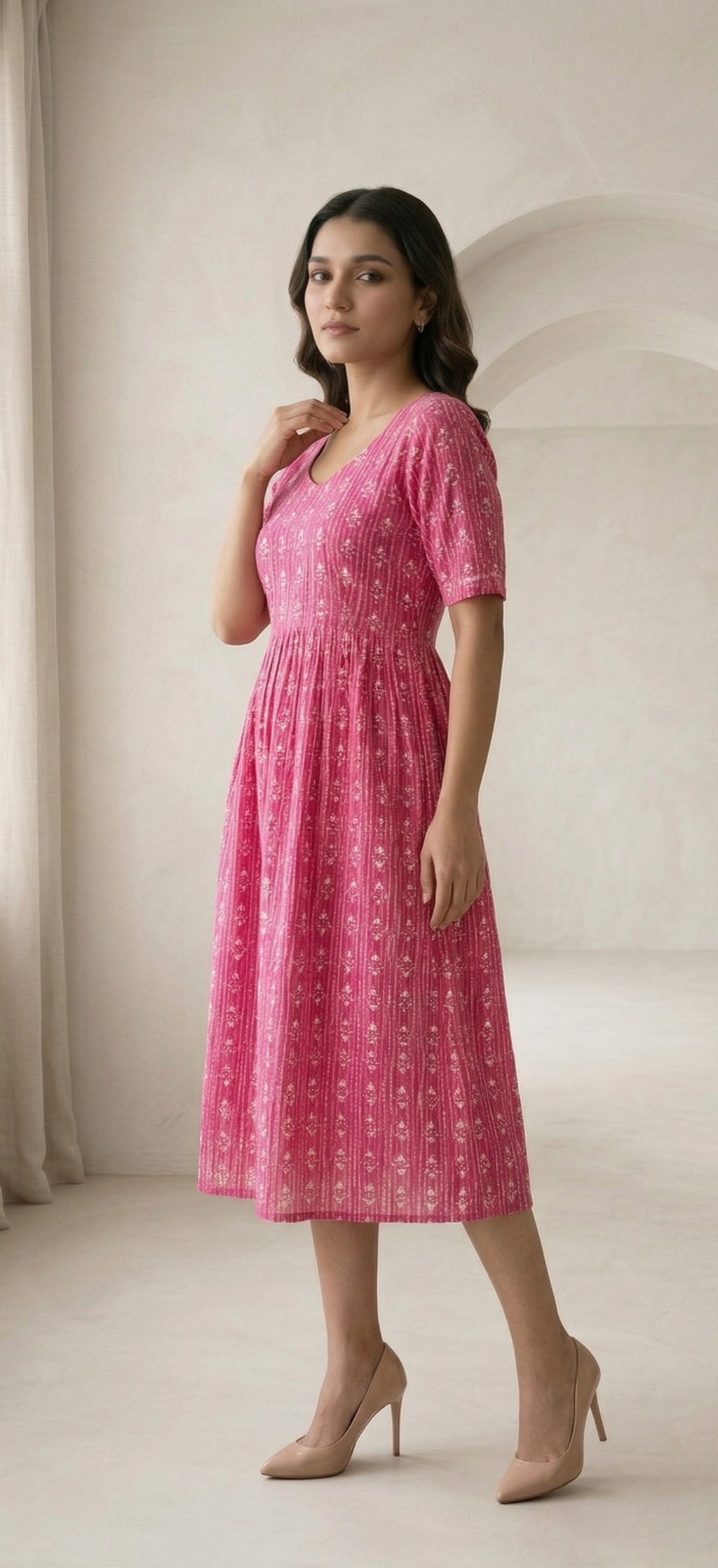 Rosy Bloom Midi