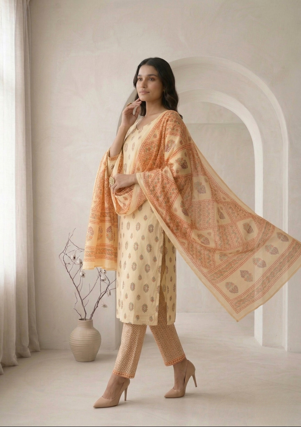 Lemon Kalamkari Set