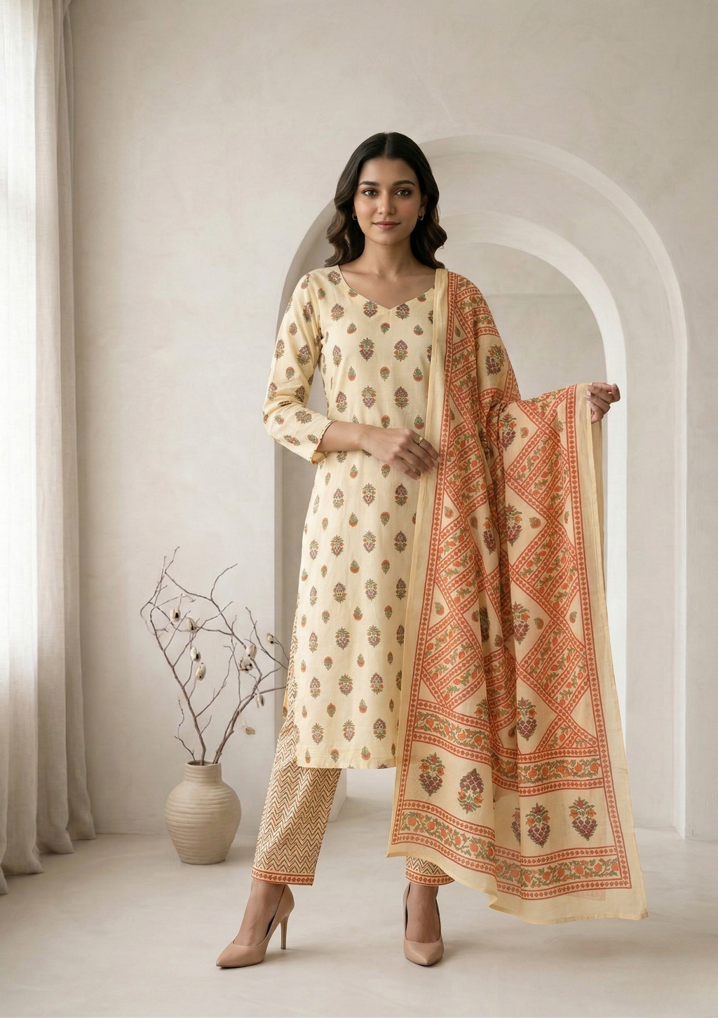 Lemon Kalamkari Set