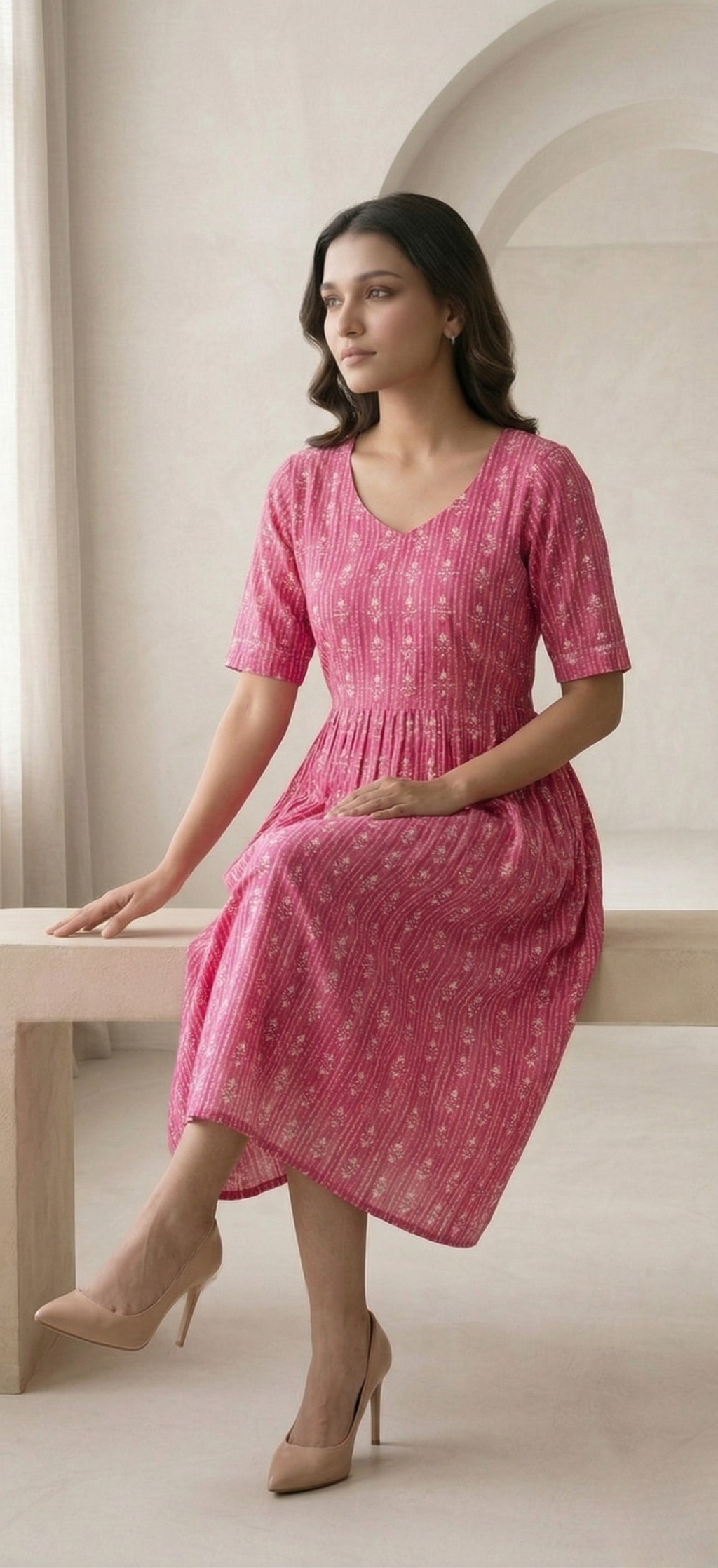 Rosy Bloom Midi