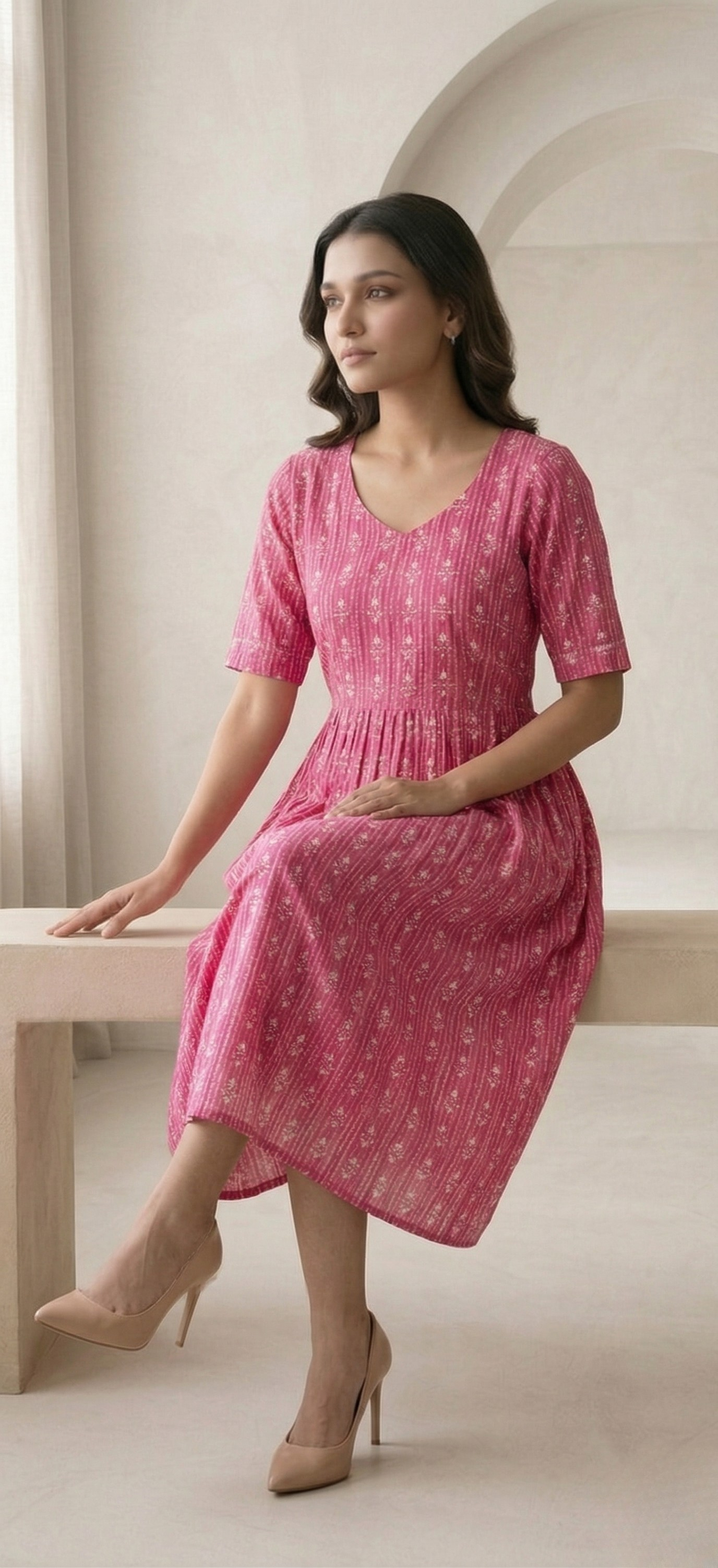 Rosy Bloom Midi
